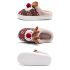 Söta jultofflor i bomull med halkfri sula