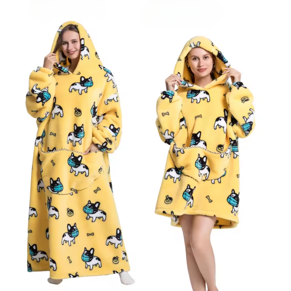 Den fluffiga hoodie-filten som kramar dig varm