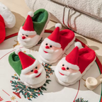 Fluffiga tofflor som sprider julglädje, steg för steg