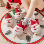 Fluffiga tofflor som sprider julglädje, steg för steg