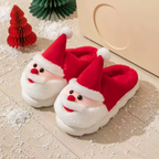 Fluffiga tofflor som sprider julglädje, steg för steg