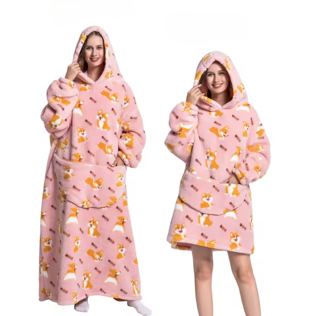 Den fluffiga hoodie-filten som kramar dig varm