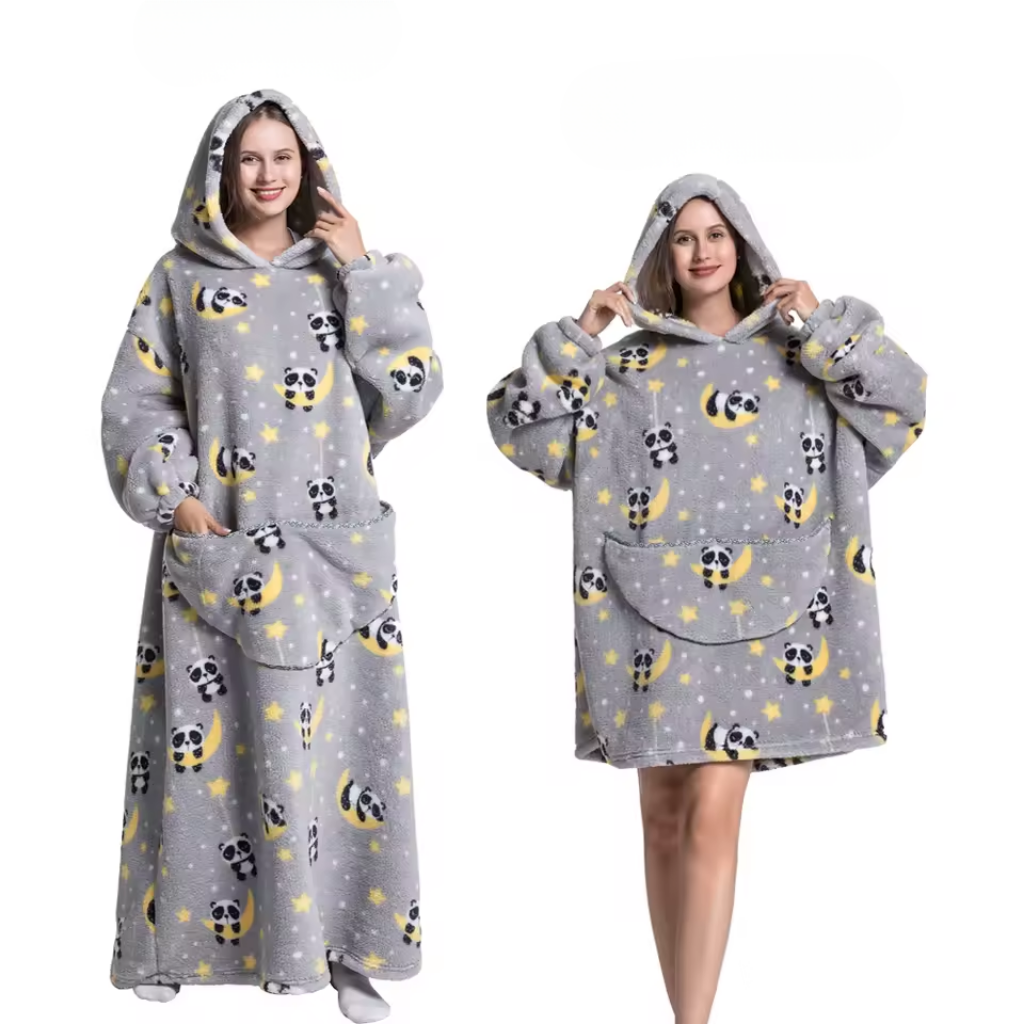 Den fluffiga hoodie-filten som kramar dig varm