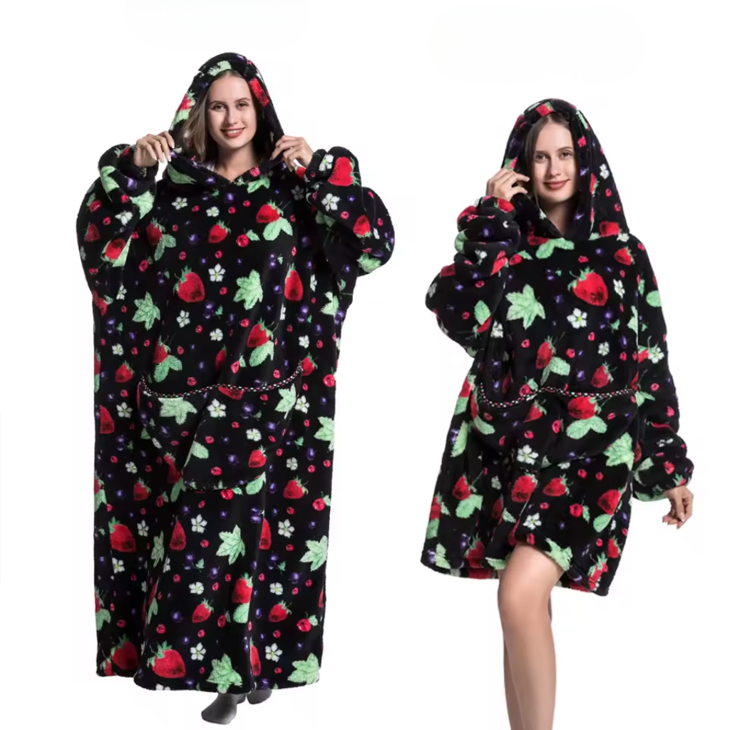 Den fluffiga hoodie-filten som kramar dig varm