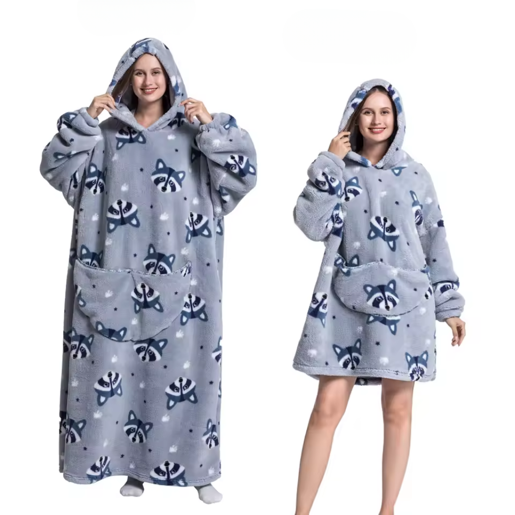 Den fluffiga hoodie-filten som kramar dig varm