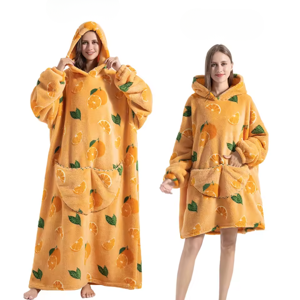 Den fluffiga hoodie-filten som kramar dig varm