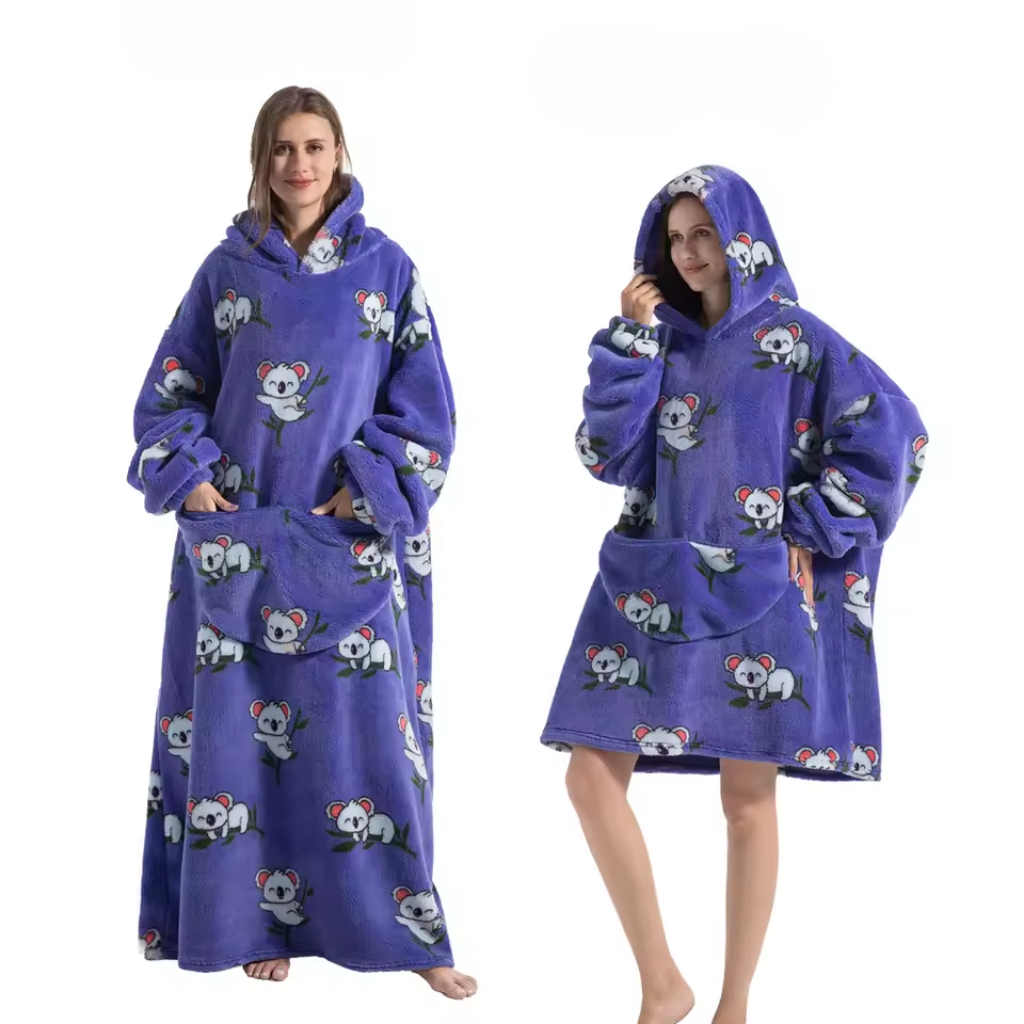 Den fluffiga hoodie-filten som kramar dig varm