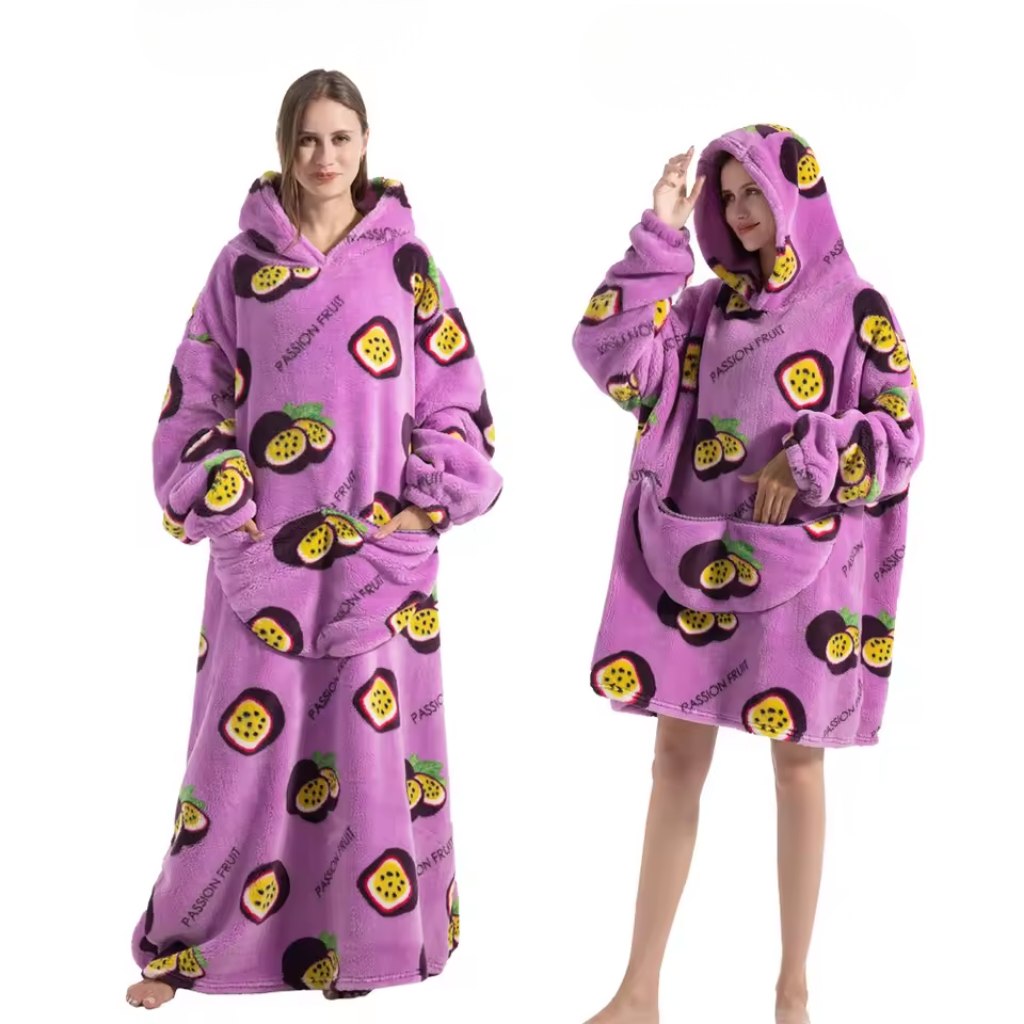 Den fluffiga hoodie-filten som kramar dig varm