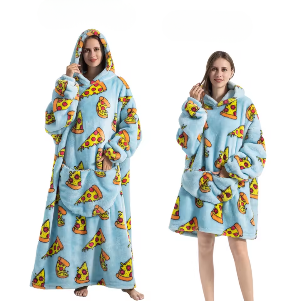 Den fluffiga hoodie-filten som kramar dig varm