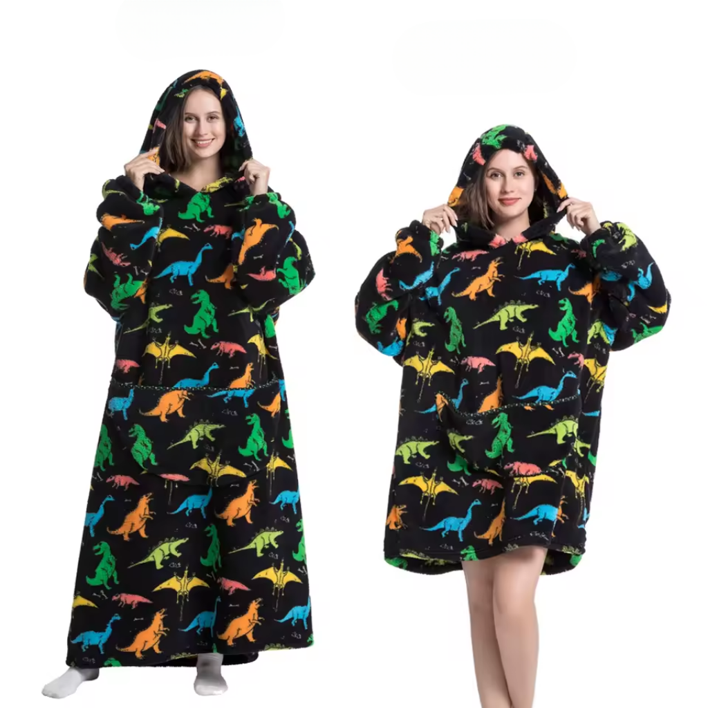 Den fluffiga hoodie-filten som kramar dig varm