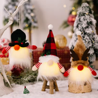 Lysande julnissar med varm LED-belysning (1-pack)