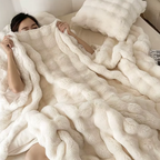 Extra tjock och silkeslen king size plush-pläd